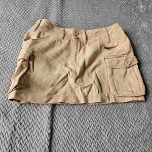 EDIKTED Mini Skirt Women's XS Cargo Tan
